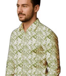 Shiffon Men's Regular Fit Solid Soft Touch Cotton Casual & Formal Shirt | Spread Collar Full Sleeves Formal Shirt | Plain | Shirt for Men | Premium Cotton | Breathable Fabric , White + Green M - Medium, L - Large, XL - Extra Large