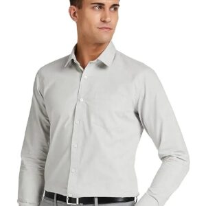 Shiffon Men's Regular Fit Solid Soft Touch Cotton Casual & Formal Shirt | Spread Collar Full Sleeves Formal Shirt | Plain | Shirt for Men | Premium Cotton | Breathable Fabric ,Solid Plain Gray M - Medium, L - Large, XL - Extra Large