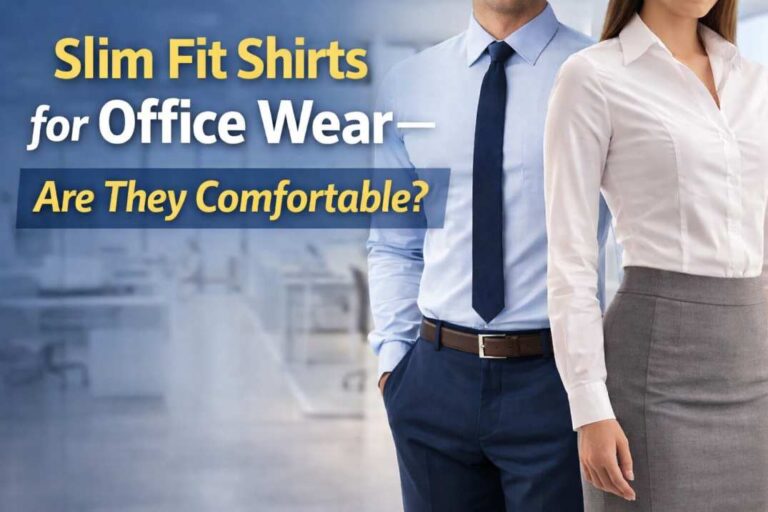 slim fit office shirts comfort