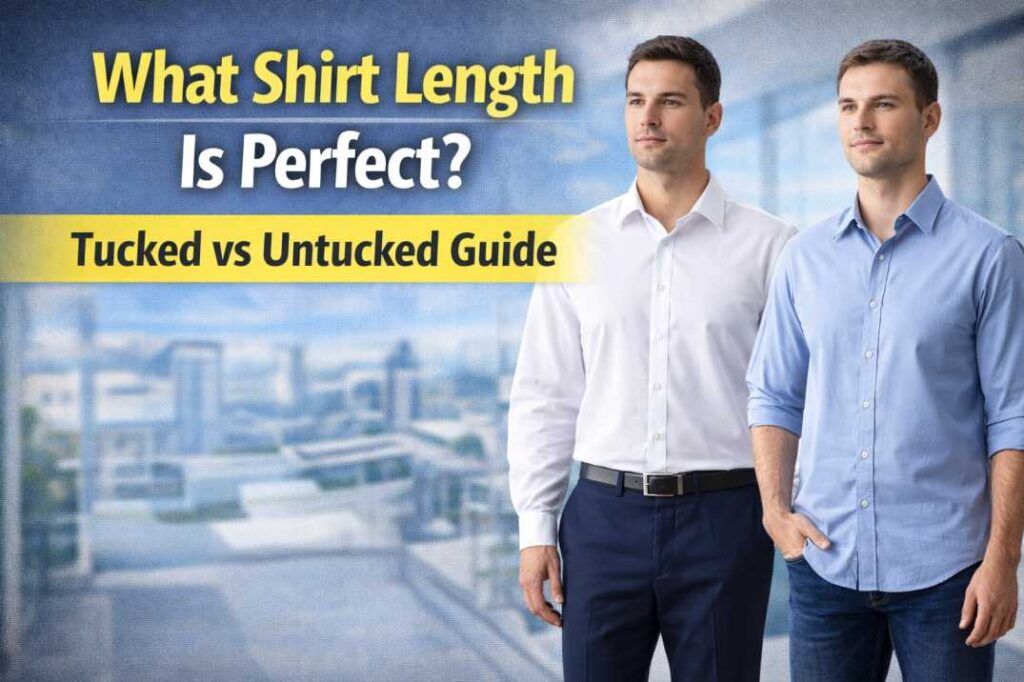 ideal shirt length for men